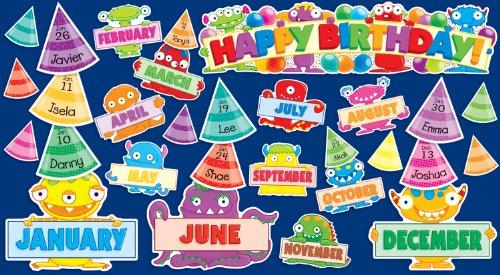 Monsters Birthday Mini Bulletin Board, Multiple Colors купить