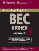 Cambridge BEC Higher 3: Practice Tests Students Book with Answers купить
