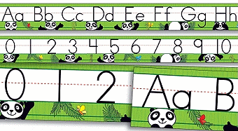 Panda Alphabet and Numbers 0-30 Bulletin Board купить