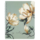 Тетрадь МАГНОЛИЯ (80 л., А5, вн.блок - клетка, белый офсет, гребень) купить