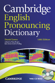 Cambridge English Pronouncing Dictionary 18th Edition Paperback with CD-ROM купить