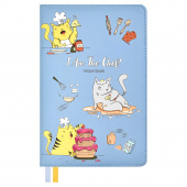 Книга для записи кулинарных рецептов КОТ ПОВАР (А5, 144 л., твёрдый переплёт с поролоном, искусственная кожа) купить