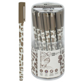 Набор ручек шариковых ЛЕОПАРД БЕЖЕВЫЙ (ПВХ тубус, 30 шт., неавтоматические, цвет чернил - синий) купить