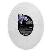 Холст художественный на картоне белый БАБОЧКИ, 20х30 см, форма: овальная, грунтованный купить