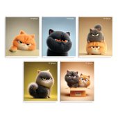 Комплект тетрадей школьных ученических (5 штук), А5+, 48 л, вн.блок - клетка, (КОТЯРЫ) купить