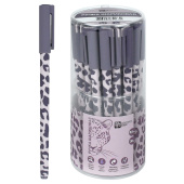 Набор ручек шариковых ЛЕОПАРД СИРЕНЕВЫЙ (ПВХ тубус, 30 шт., неавтоматические, цвет чернил - синий) купить