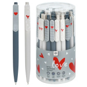 Набор ручек шариковых С ЛЮБОВЬЮ (ПВХ тубус, 30 шт., автоматические, цвет чернил - синий) купить