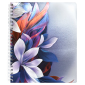 Тетрадь Copybook (80 л., А5+, вн.блок - клетка, белый офсет, гребень) (АБСТРАКТНЫЕ ЦВЕТЫ) купить