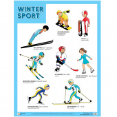 Winter Sport / Зимние виды спорта. Плакат купить