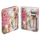 Ежедневник-органайзер недатированный ESCALADA ДЕВУШКА С ЦВЕТАМИ (А5+, 120 л., твёрдый переплёт с поролоном, искусственная кожа) купить