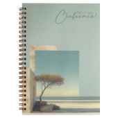 Записная книжка МЕЧТАЮ, СБЫВАЕТСЯ (А5, 60 л., обложка - мелованный картон, пластик прозрачный, гребень) купить