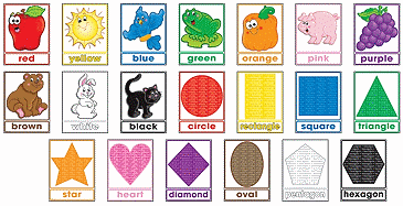 Colors and Shapes! Bulletin Board (20 cards) купить