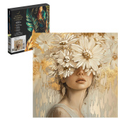 Картина по номерам с поталью ЗОЛОТАЯ ЭСТЕТИКА (30х30 см, 15 цветов, с акриловыми красками и кистями, поталь: жемчужное золото, картонная коробка) купить