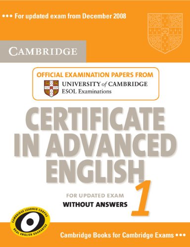 Cambridge Certificate in Advanced English 1 for updated exam Student's Book without answers купить