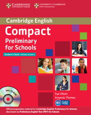 Compact Preliminary for Schools  Student's Pack (Student s Book without answers with CD-ROM, Workboo купить