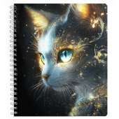 Тетрадь Copybook (80 л., А5+, вн.блок - клетка, белый офсет, гребень) (АСТРАЛЬНЫЙ КОТ) купить