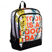 Рюкзак НАСТЕННАЯ ЖИВОПИСЬ, 30х43х17 см, полиэстер, сублимационная печать, 2 отделения купить