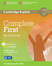 Complete First for Schools (for revised exam 2015) Workbook with answers with Audio CD купить