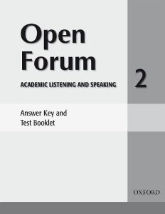 Open Forum 2 Answer Key and Test Booklet купить