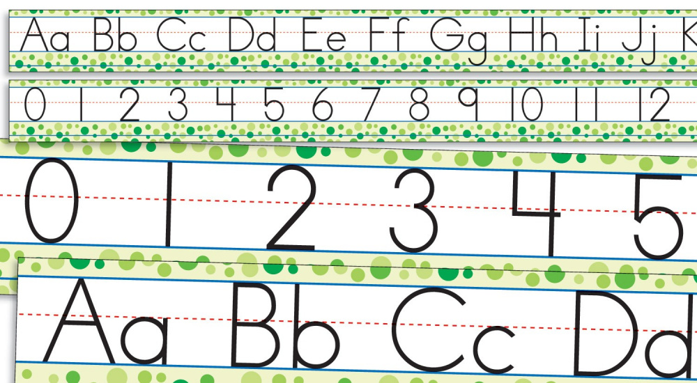 Standard Manuscript Alphabet and Numbers 0-30 Bulletin Board