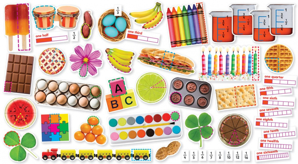 Fractions In Photos Mini Bulletin Board Set купить