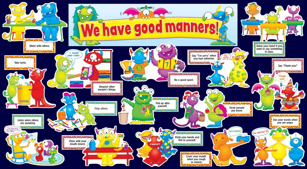 Good Manners Monsters Mini Bulletin Board купить