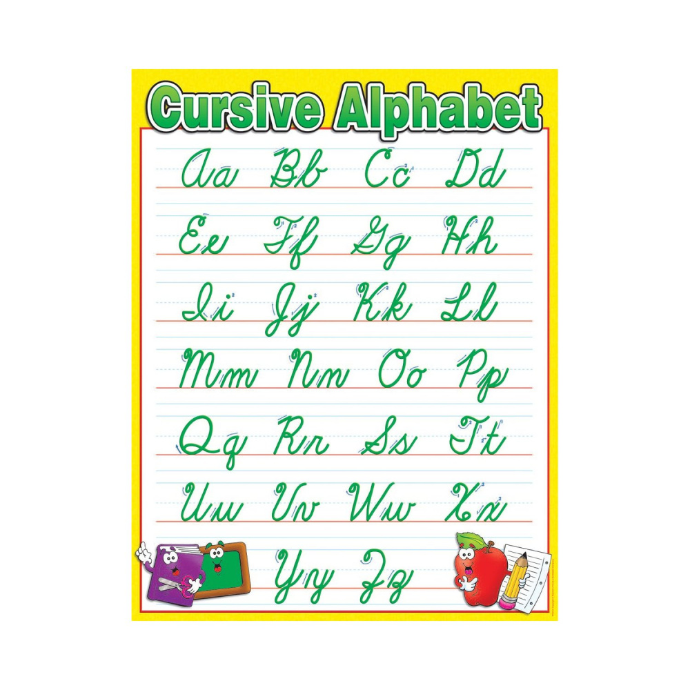 Cursive Alphabet Chart купить