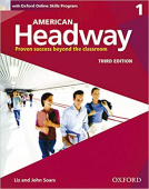 American Headway Third Edition 1 Student Book with Online Skills купить