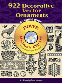 922 Decorative Vector Ornaments CD-ROM and Book купить