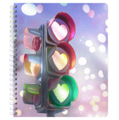 Тетрадь Copybook (80 л., А5+, вн.блок - клетка, белый офсет, гребень) (СВЕТОФОР ЛЮБВИ) купить