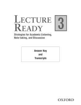 Lecture Ready 3 Answer Key/Script купить