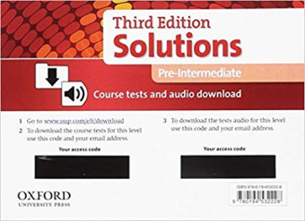 Solutions Third Edition Pre-Intermediate Course Tests and audio download купить