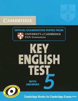 Cambridge Key English Test 5 Student's Book with Answers купить