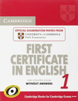 Cambridge First Certificate in English 1 for updated exam Student's Book without answers купить