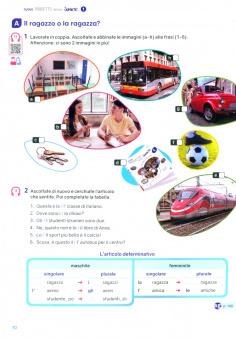Nuovo Progetto italiano Junior 1 Libro + Quaderno + Tracce audio, QR code + Video купить
