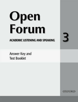 Open Forum 3 Answer Key and Test Booklet купить