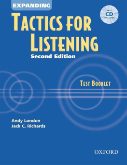 Tactics for Listening Second Edition Expanding Test Booklet with Audio CD купить