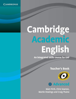 Cambridge Academic English C1 Advanced Teacher's Book: An Integrated Skills Course for EAP купить