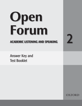 Open Forum 2 Answer Key and Test Booklet купить