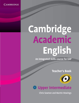 Cambridge Academic English B2 Upper Intermediate Teacher's Book: An Integrated Skills Course for EAP купить